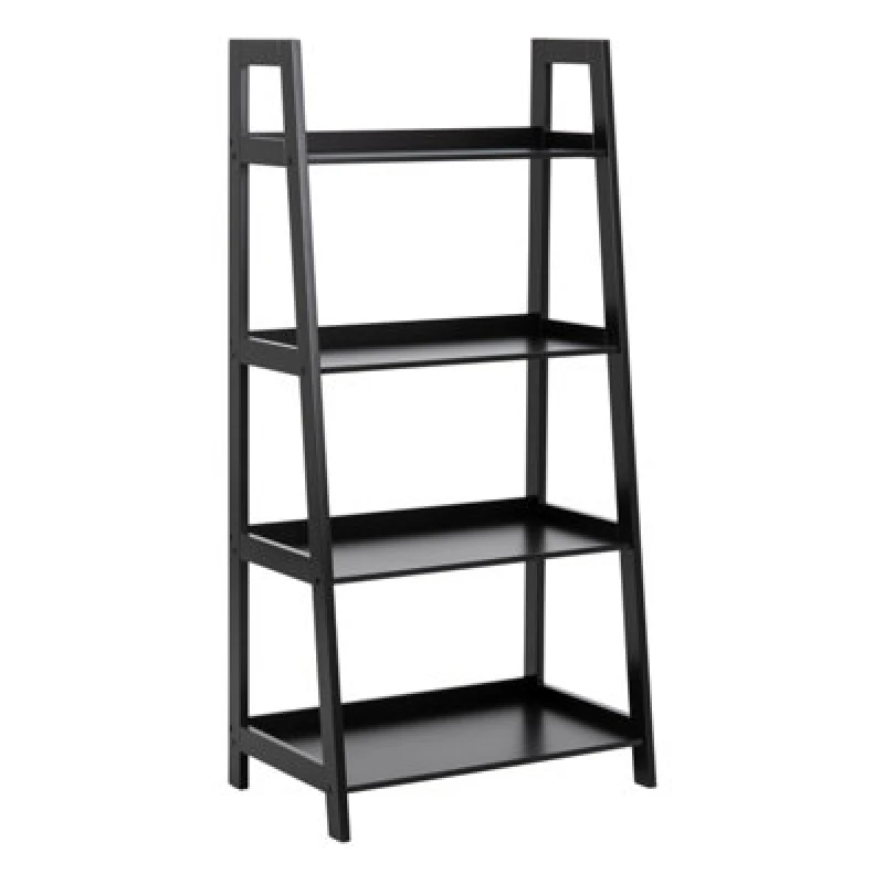 Image of Furniture To Go Wally Bookcase With 4 Shelves In Black