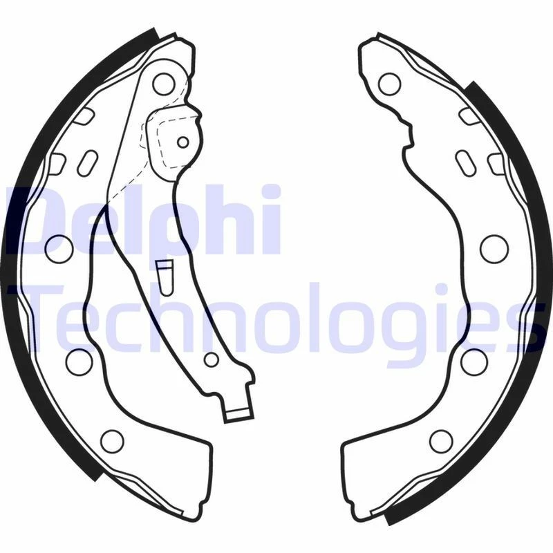 Image of DELPHI Brake Shoe Set DELPHI LS1880