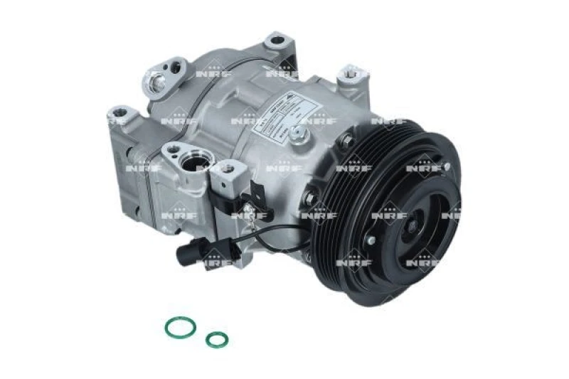 Image of NRF 32467 AC Compressor EASY FIT PAG 46, with PAG compressor oil, with gaskets/seals Compressor,air conditioning (447)