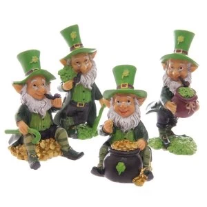 image of Mini Leprechaun (Pack Of 4) Figurines