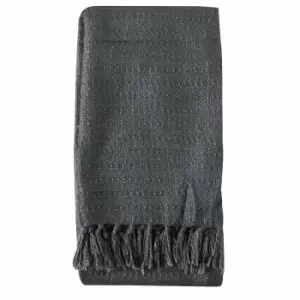 Image of Crossland Grove Acrylic Textured Throw Grey 1300x1700mm