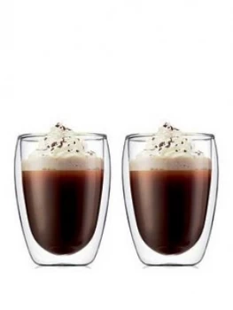 Image of Bodum Transparent Set Of 2 Pavina Double Wall Medium Thermo Glasses, 350Ml