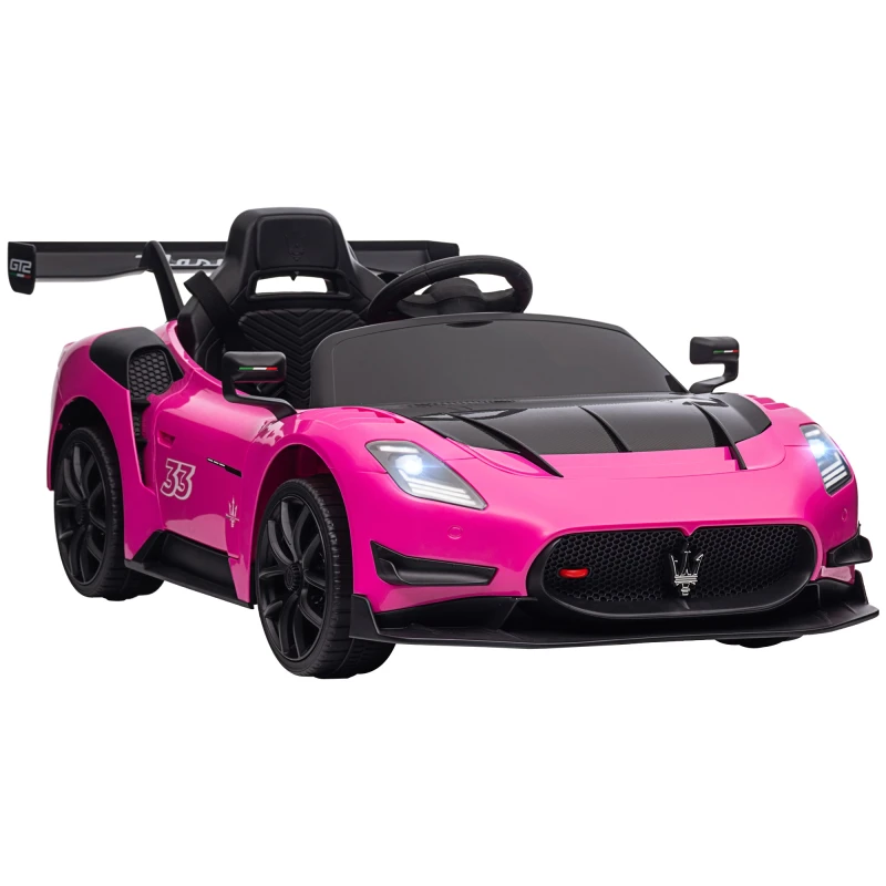 Image of AIYAPLAY Maserati GT2 Licensed 12V Electric Ride on Car w/ Remote - Pink 370-332V70PK