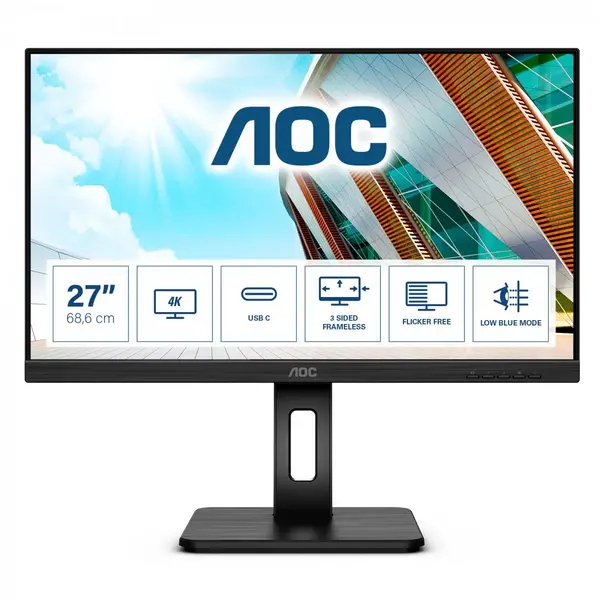 Image of AOC 27" U27P2CA 4K Ultra HD IPS LED Monitor