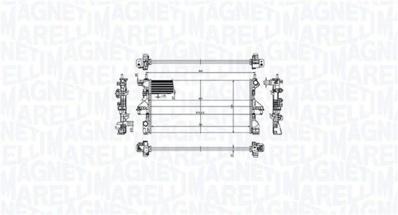 Image of MAGNETI MARELLI Engine radiator MAGNETI MARELLI 350213211900