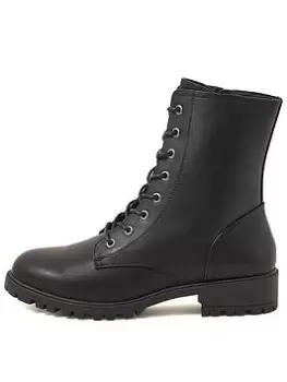 image of Monsoon Lace-Up Boots, Black, Size 39, Women