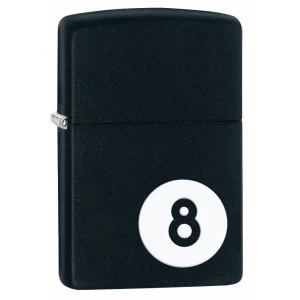 image of Zippo 8 Ball Black Matte Windproof Lighter