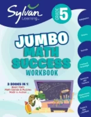 Image of 5th grade jumbo math success workbook 3 books in 1 basic math math games an