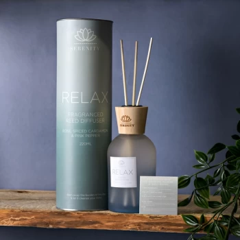 Image of Serenity Relax 220ml Diffuser - Rose, Cardamon & Pink Pepper