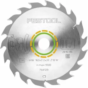Image of Festool - Standard Saw Blade 160x2.2x20 W18 768129