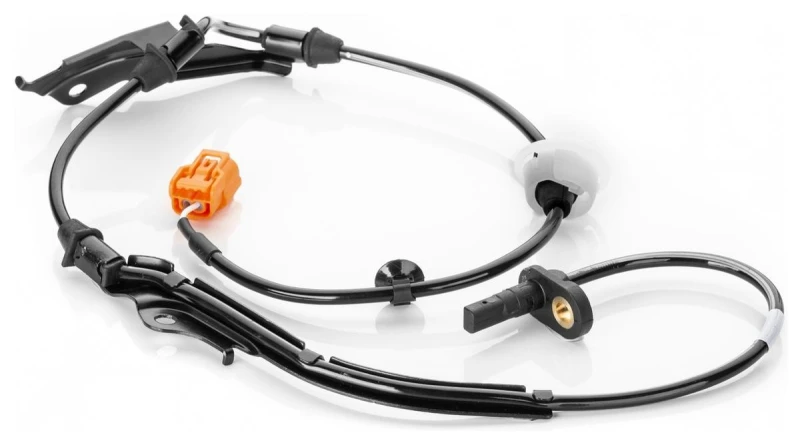 Image of HELLA 6PU 230 040-121 ABS Sensor Front Axle Right, with holder Sensor,wheel speed (412)