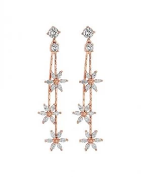 image of Jon Richard Three Flower Linear Earring