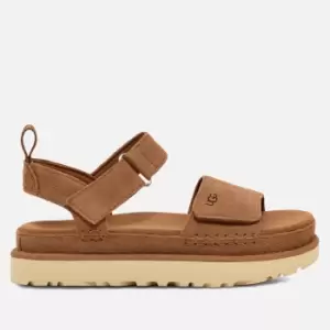 image of UGG Womens Goldenstar Suede Flatform Sandals - UK 7