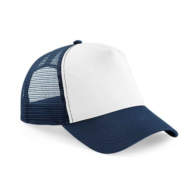 Image of Beechfield Beechfield Men Snapback Trucker Cap in Mid Navy Mid Navy One Size Male 5063574114271