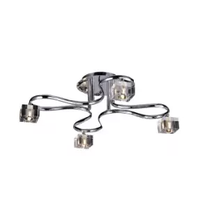 Image of Sisco Semi Flush Round 4 Light G9 Polished Chrome