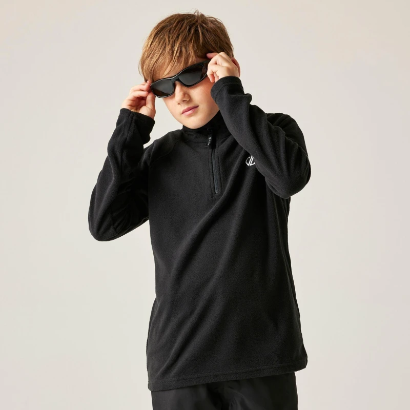 Image of Dare 2b Freehand Half Zip Fleece Black unisex 7-8yrs