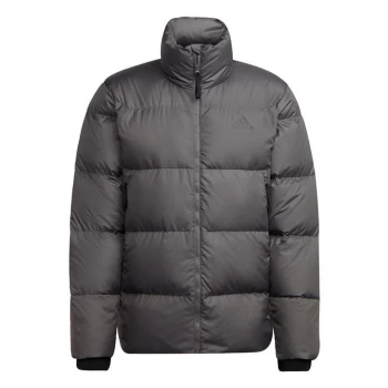 image of adidas D11 Big Baffle Down Hooded Jacket Mens - Grey