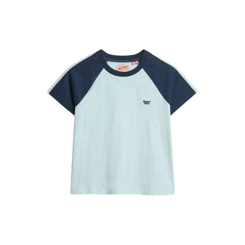 Image of Superdry Womens retro logo t-shirt Superdry Essential Bleu Female XS