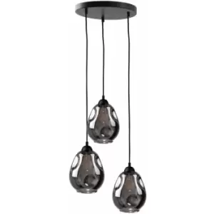 Keter Loki Cluster Pendant Ceiling Light Black, 30cm, 3x E27