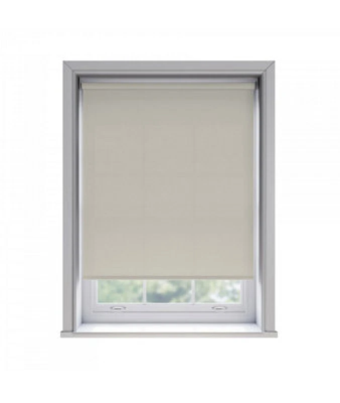 Image of 45Cm No Drill Self Adhesive Oyster Thermal Blackout Roller Blind (170Cm Drop)