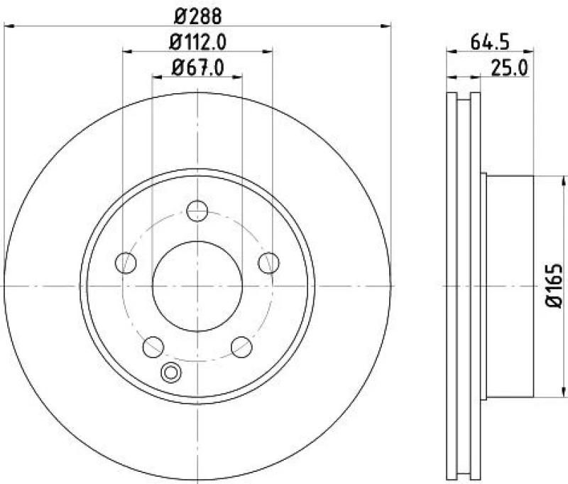 Image of HELLA Brake disc HELLA 8DD 355 113-861
