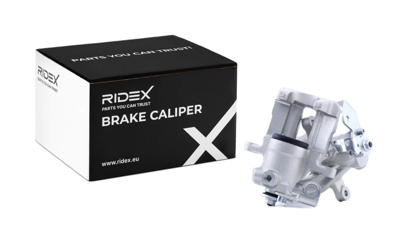 Image of RIDEX 78B1711 Brake caliper Rear Axle, without holder Cast Iron Brake Caliper (78)
