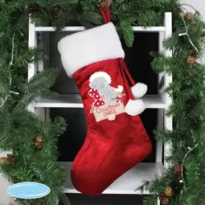 Image of Personalised Tiny Tatty Teddy My 1st Christmas Luxury Red Stocking, Multi