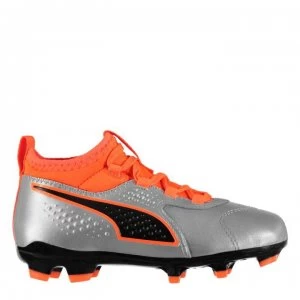 image of Puma Future 19.4 Firm Ground Football Boots - Silv/Orang/Blk