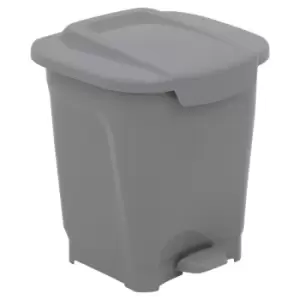 image of Tramontina - 15l Plastic Pedal Bin, Grey colour - Grey