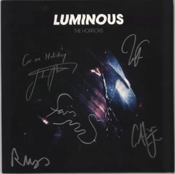 image of The Horrors Luminous - Autographed 2014 UK 2-LP vinyl set XLLP640