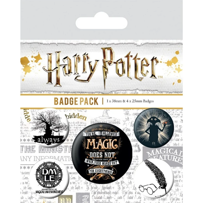 Image of Harry Potter Symbols Badge Set (Pack Of 5) Multi