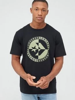Image of Converse Checkered Star Chevron T-Shirt - Black