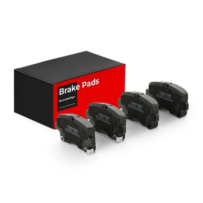 Image of STARK SKBP-0010299 Brake pad set Rear Axle, with acoustic wear warning, with accessories, with anti-squeak plate Brake Pad Set,disc brake (402)