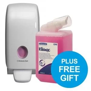 image of Bundle Kimberley Clark Kleenex Luxury Foam Hand Cleanser 1 Litre Pack