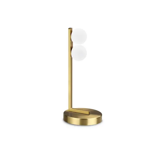 Image of Ping Pong 2 Light Globe Table Lamp Brass 500Lm 3000K