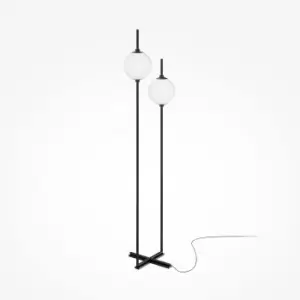 image of Maytoni The Sixth Sense Modern 2 Light Dimmable Multi Arm Floor Lamp Black 3000K