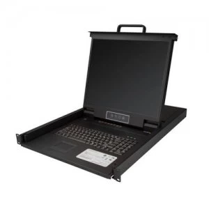 image of 8 Port 1U 19" Rack Mount KVM Console