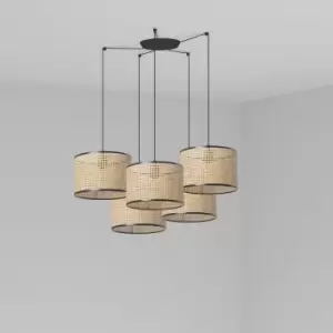 image of Mambo Triple Cylindrical Cluster Drop Light Beige, E27