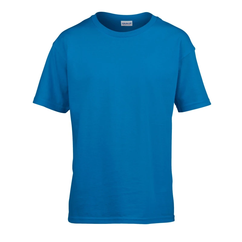 Image of Gildan Childens SoftStyle Ringspun T-Shirt in Blue Size: 12-13 Years Blue Unisex 12-13 Years