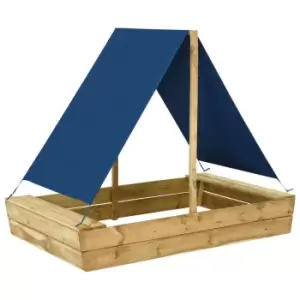 Image of Vidaxl Sandpit With Roof 160X100X133cm Impregnated Pinewood