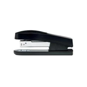 image of 5 Star Office Half Strip Stapler Top Loading Rubber Base 25 Sheet Capacity 266 Staples Black