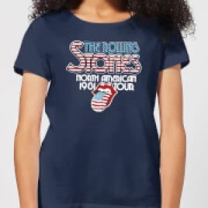 Image of Rolling Stones 81 Tour Logo Womens T-Shirt - Navy - L