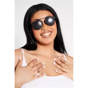 Image of I Saw It First Black Clubmaster Style Sunglasses - Black