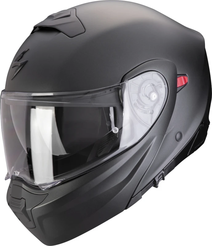 Image of Scorpion Exo-930 Evo Solid Black Perle Mat Modular Helmet Size 2XL