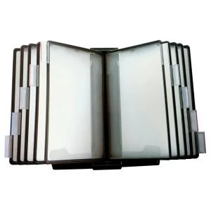 Image of 5 Star Office Wall Display Panel System Easy Mount 10 Pockets A4