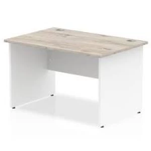 image of Trexus Rectangular Desk Panel End Leg 1200x800mm Grey OakWhite Ref