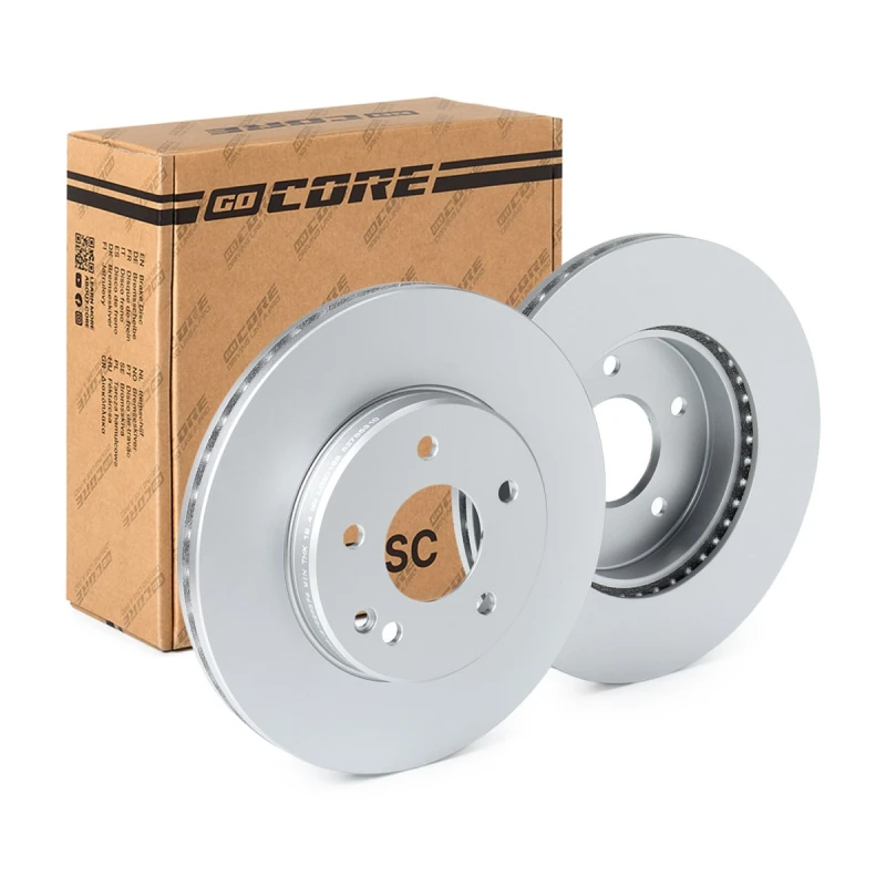 Image of goCORE GCH20249 Brake disc Front Axle, Vented, Cast Iron, High-carbon, with bolts/screws Cast Iron Brake Disc (82)