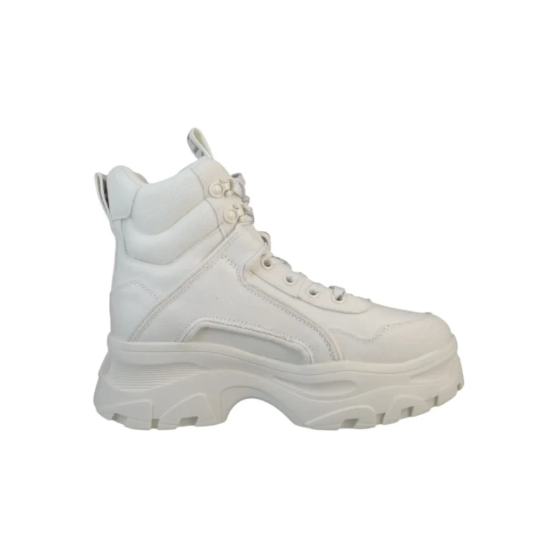 Image of Buffalo Womens boots Buffalo Venom Mid - Organic Cotton/Mesh Blanc Female 39