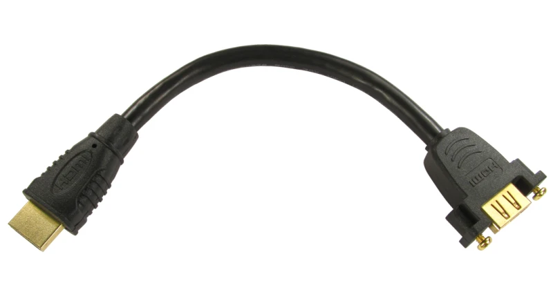 Image of Cables Direct Cables Direct M - F HDMI STUB HDMI cable 0.165 m HDMI Type A (Standard) Black HDMI-STUB01M
