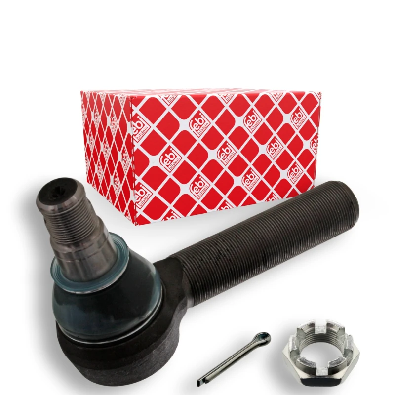 Image of FEBI BILSTEIN 39405 Track rod end Front Axle, with crown nut Tie Rod End (914)